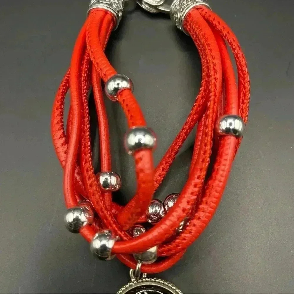 Red Cord Necklace with Clasp Bracelet Cord Chain Dog Necklace - Picture 3 of 9